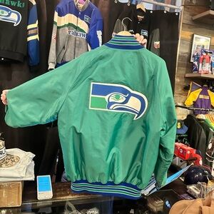 Green Bomber Jacket with Logo